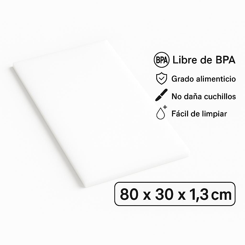 Tabla para Picar de Polietileno – 80 x 30 x 1.3 cm