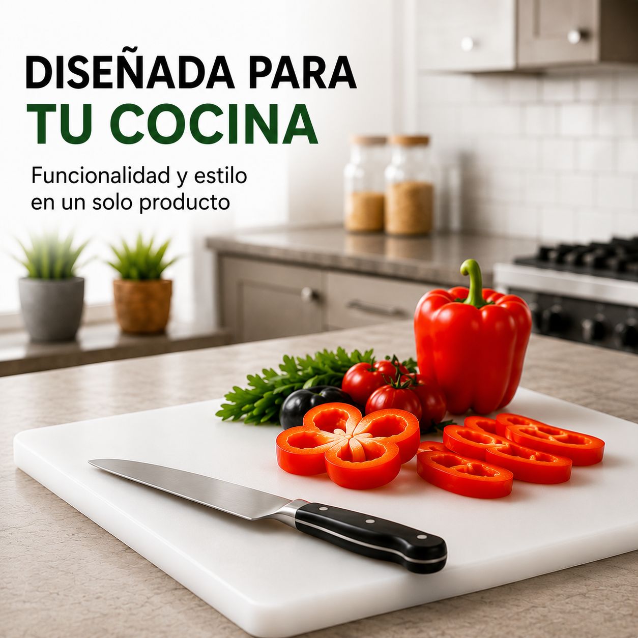 Tabla para Picar Profesional 60×40 cm | Polietileno Grado Alimenticio | Libre de BPA | 1.3 cm de Grosor