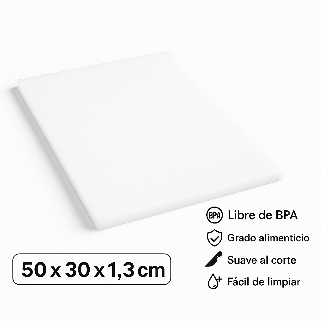 Tabla para Picar de Polietileno – 50 x 30 x 1.3 cm