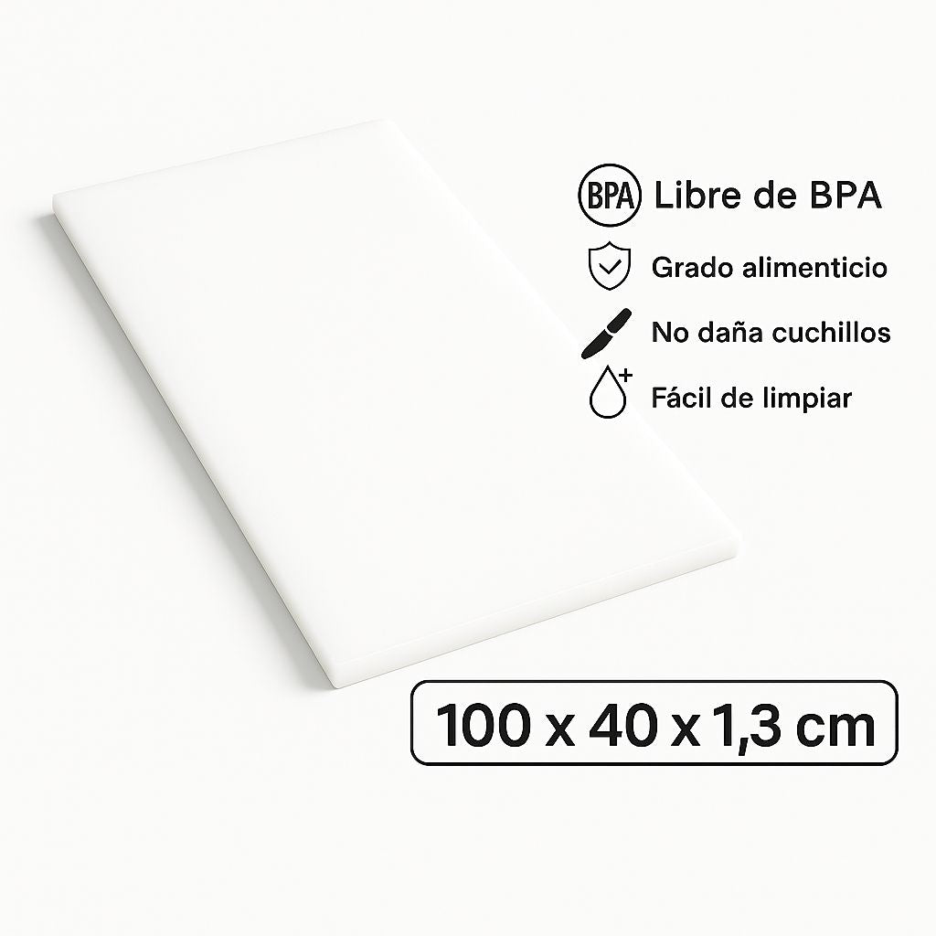 Tabla para Picar de Polietileno – 100 x 40 x 1.3 cm