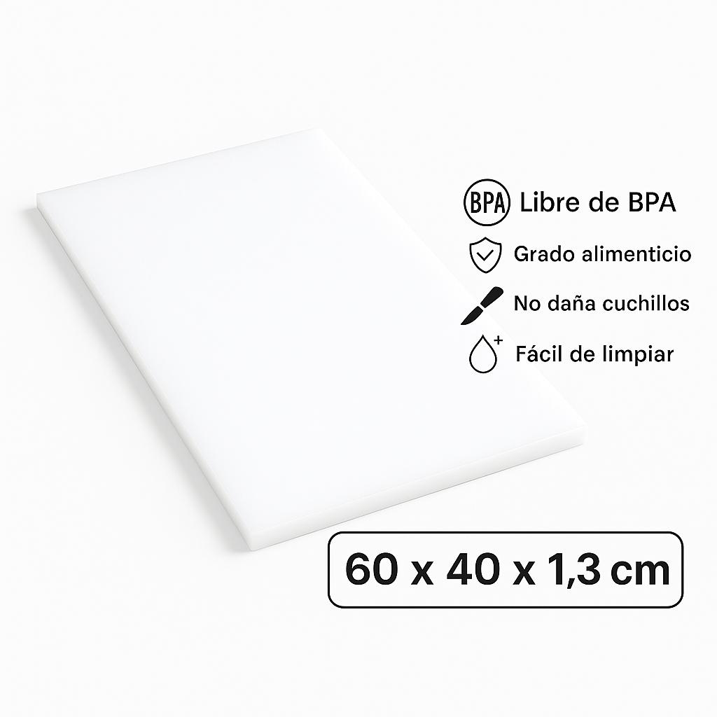 Tabla para Picar de Polietileno – 60 x 40 x 1.3 cm