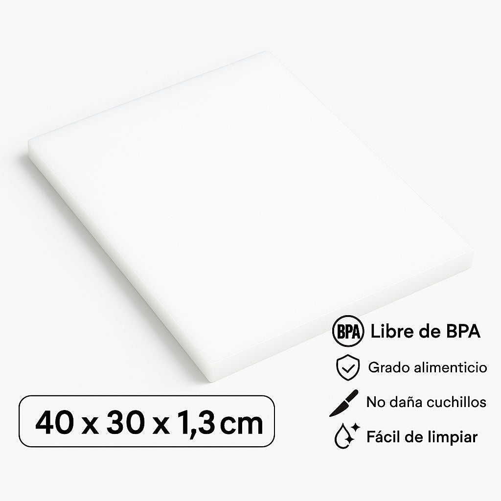 Tabla para Picar de Polietileno – 40 x 30 x 1.3 cm