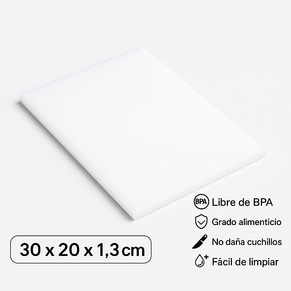 Tabla para Picar de Polietileno – 30 x 20 x 1.3 cm
